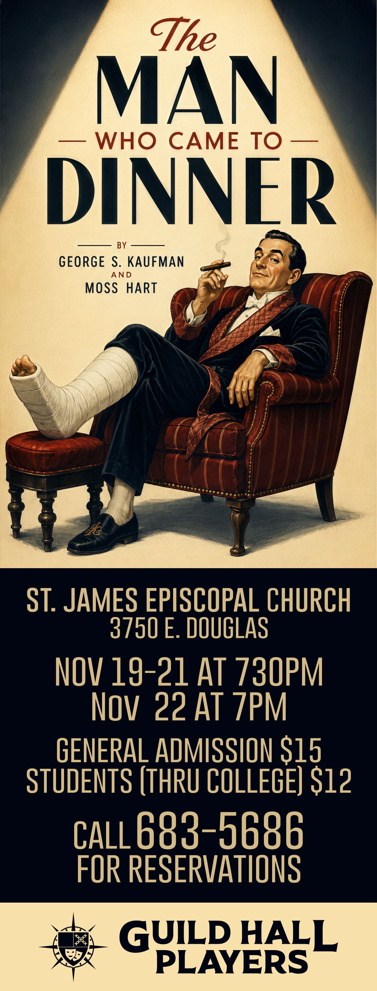 Poster for Guild Hall Players’ production of Witnesses by Phil Speary at St. James Episcopal Church, October 16–19, 2025.
